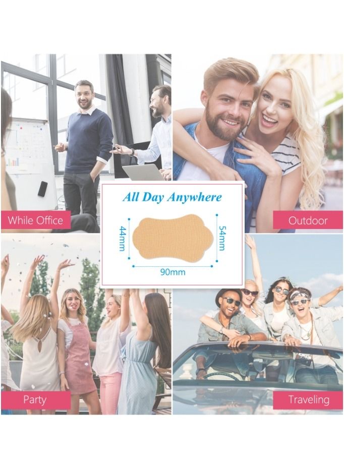 Sefudun 28-Piece Disposable Antiperspirant Pads Foot Underarm Sweat Absorbent Pads Beige - Image 5