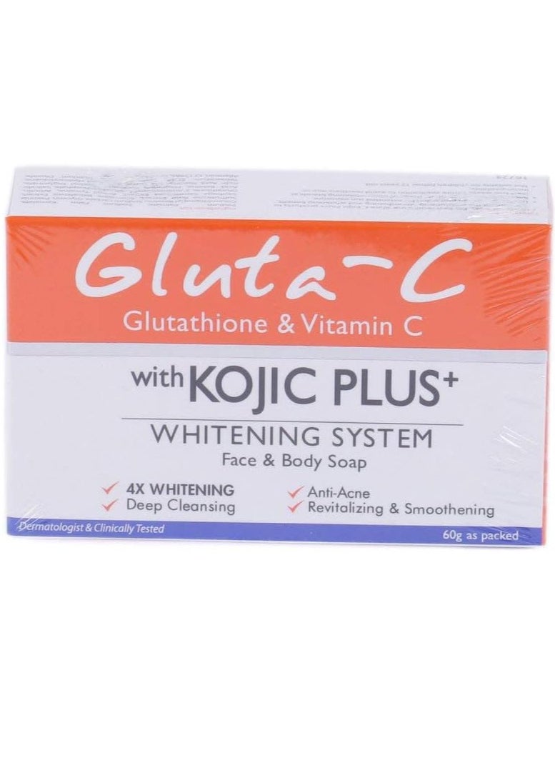 GLUTA C Three Pieces Of Face And Body Soap With Kojic Plus 60x3 g  - Image 2