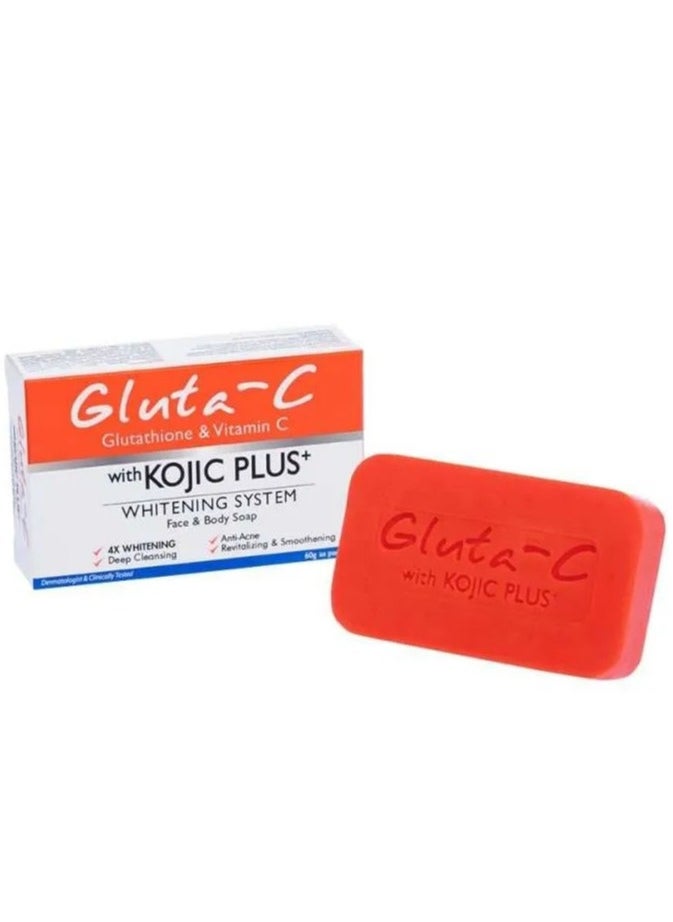 GLUTA C Three Pieces Of Face And Body Soap With Kojic Plus 60x3 g  - Image 3