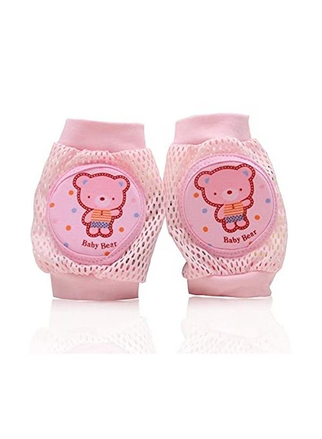 Uber World Baby Knee Pads Mesh Design Thick Cushion Light Pink Pack Of 1 Pair - Image 2