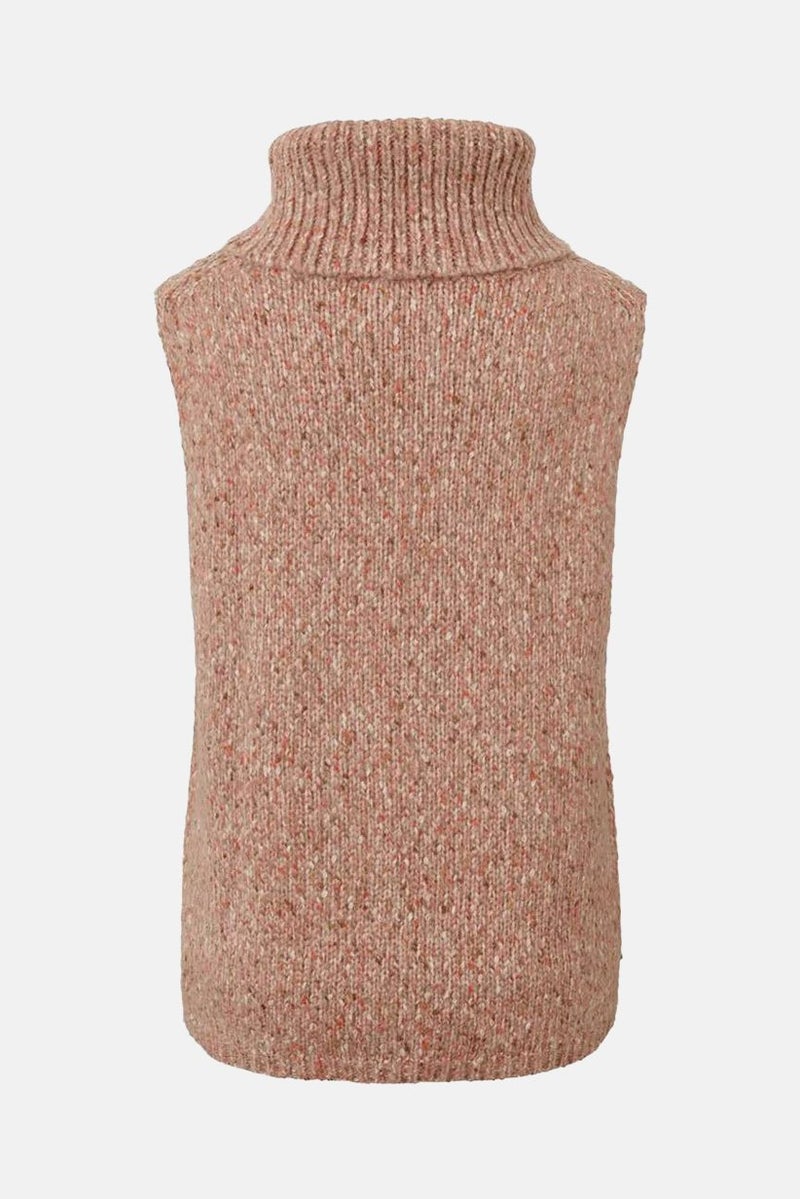 Tchibo سترة نسائية محبوكة بدون أكمام، مزيج بلون وردي داكن - Image 2