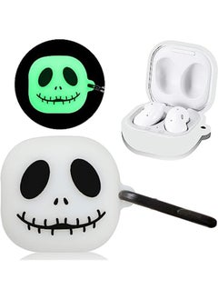 NIBEMINENT Case Compatible with Samsung Galaxy Buds 2 Case (2021) Galaxy Buds Pro Case (2021) Galaxy Buds Live Buds 2 Pro Cartoon Silicone Full Protective Cute Covers for Girls Women Skull  - Image 1