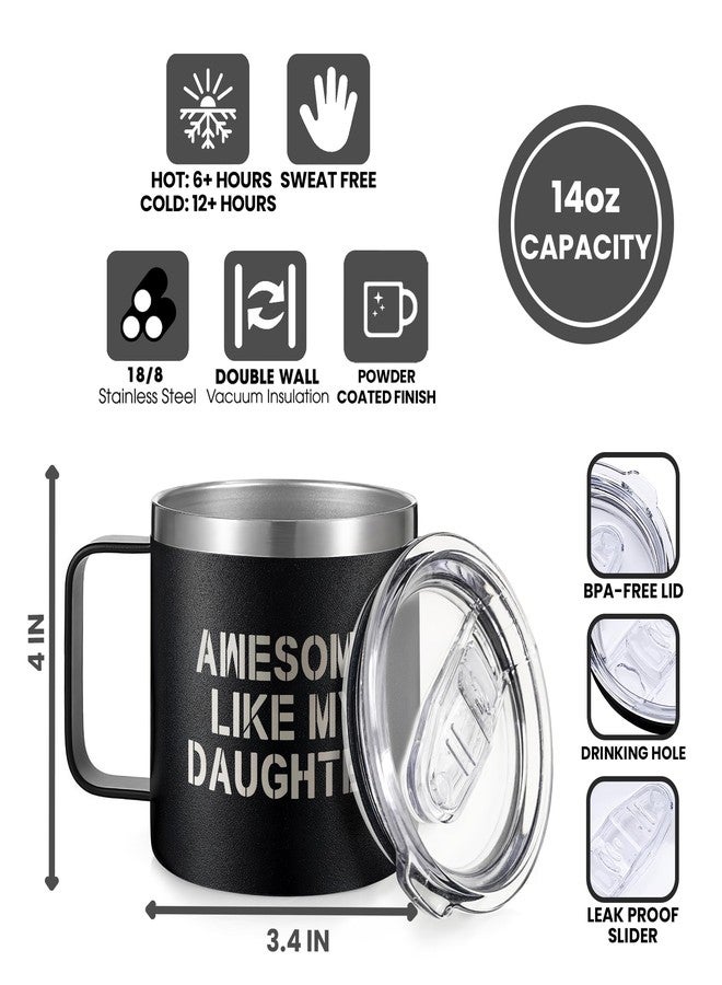 HUNIGIFT Gifts for Dad from Daughter - Fathers Day Gift for Dad - Birthday, Father's Day, Christmas Gifts for Dads - Father Gift Ideas - New Papa Daddy Stepdad Ideas for Men - 14 Oz Coffee Mug - Image 2