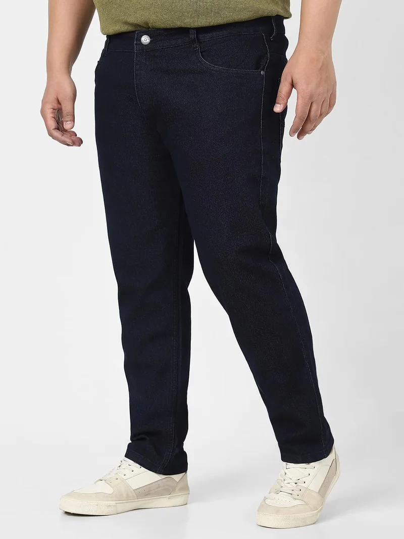 Urbano Fashion  Urbano Plus Men's Dark Blue Regular Fit Denim Jeans Stretchable  | Best Price UAE