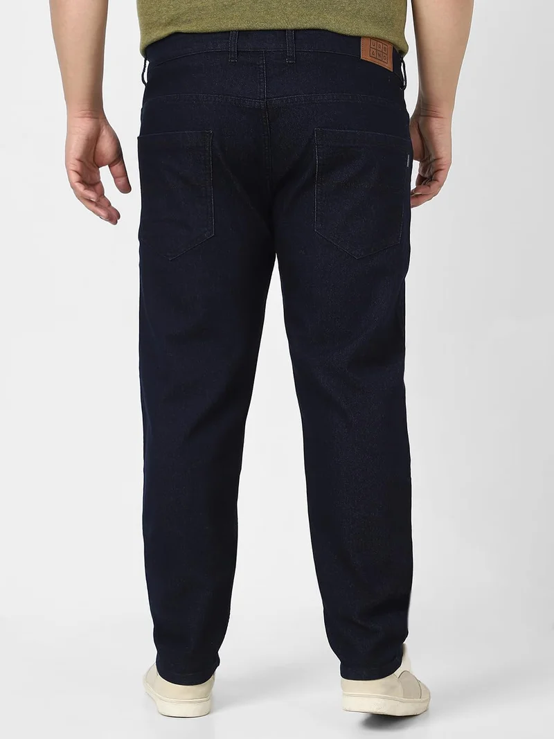 Urbano Fashion  Urbano Plus Men's Dark Blue Regular Fit Denim Jeans Stretchable  | Best Price UAE
