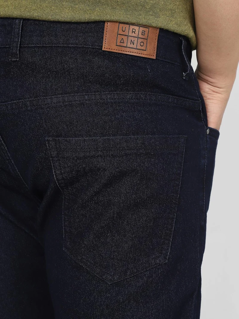 Urbano Fashion  Urbano Plus Men's Dark Blue Regular Fit Denim Jeans Stretchable  | Best Price UAE