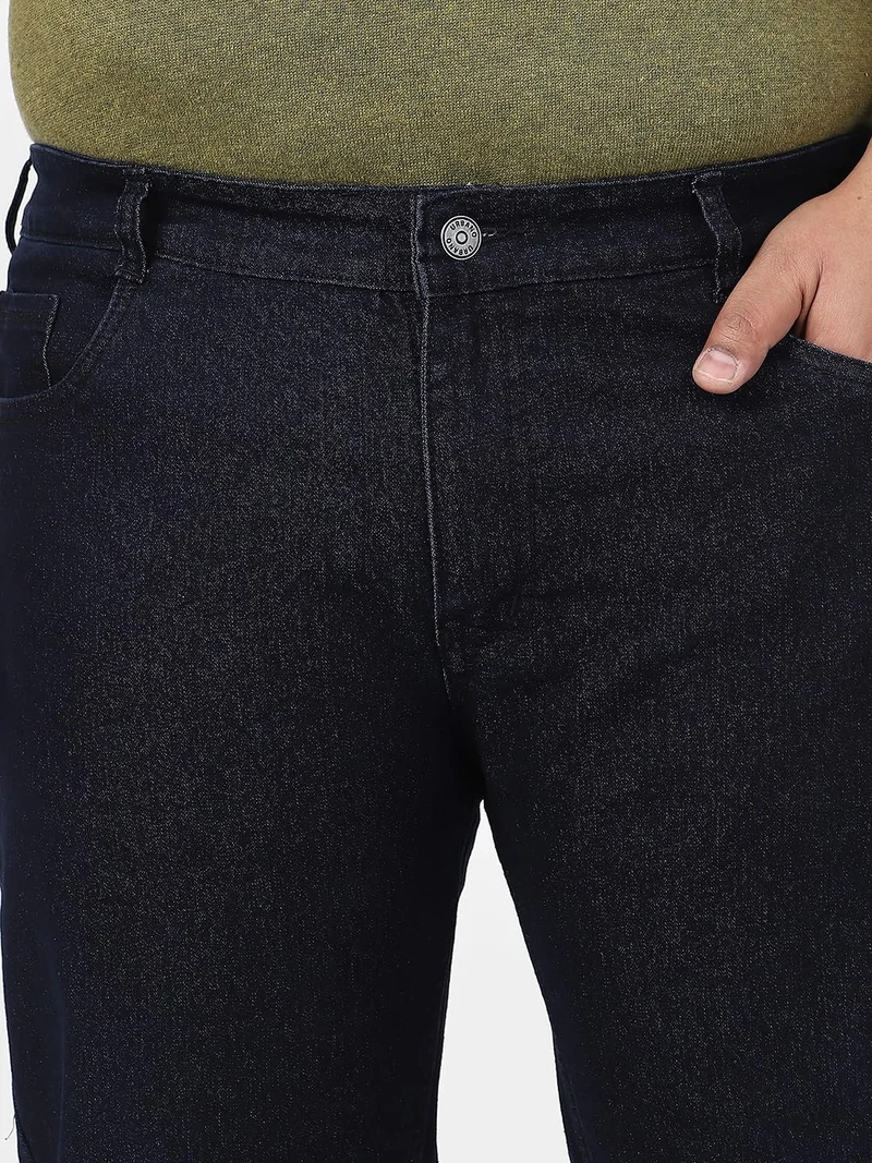 Urbano Fashion  Urbano Plus Men's Dark Blue Regular Fit Denim Jeans Stretchable  | Best Price UAE