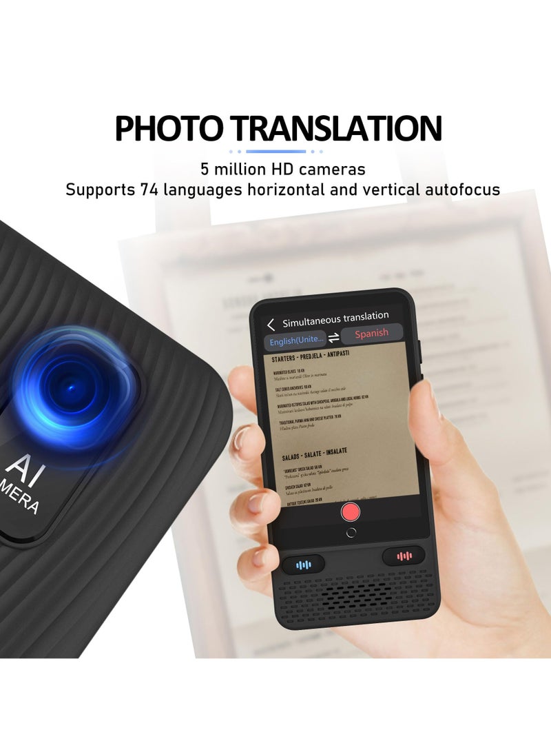 NajmStyle Language Translator Device No WiFi Needed, Real Time Two Way Language Translator 138 Languages Supported, Online/Offline/AI/Voice/Photo Translation, Instant Translator for Business, Learning & Travel - Image 4