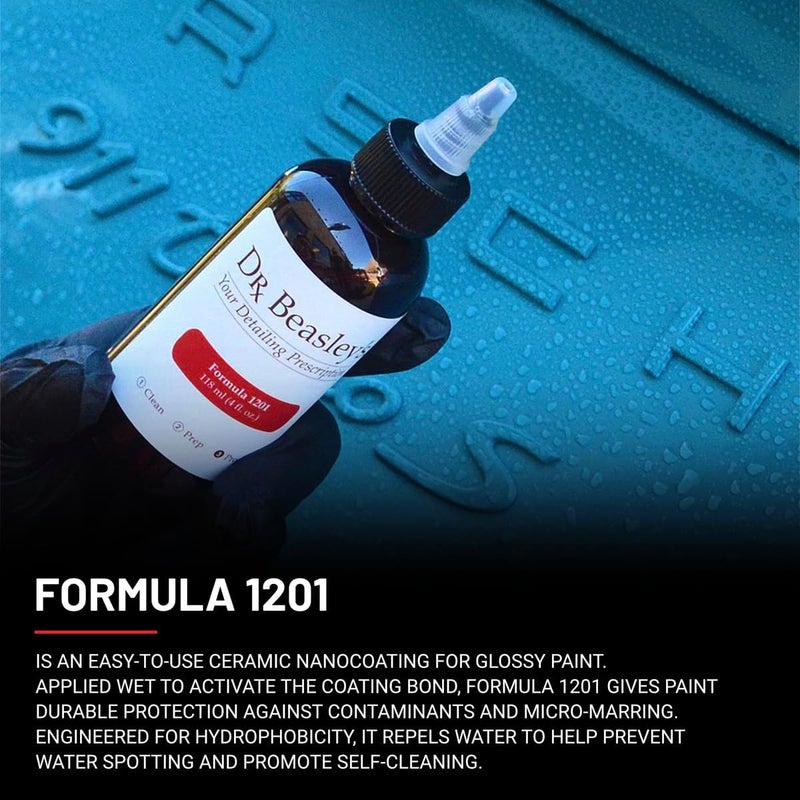 Dr. Beasley's Formula 1201 Coating - 4 oz., Instant Bonding Hydrophobic Car Coating - Image 3