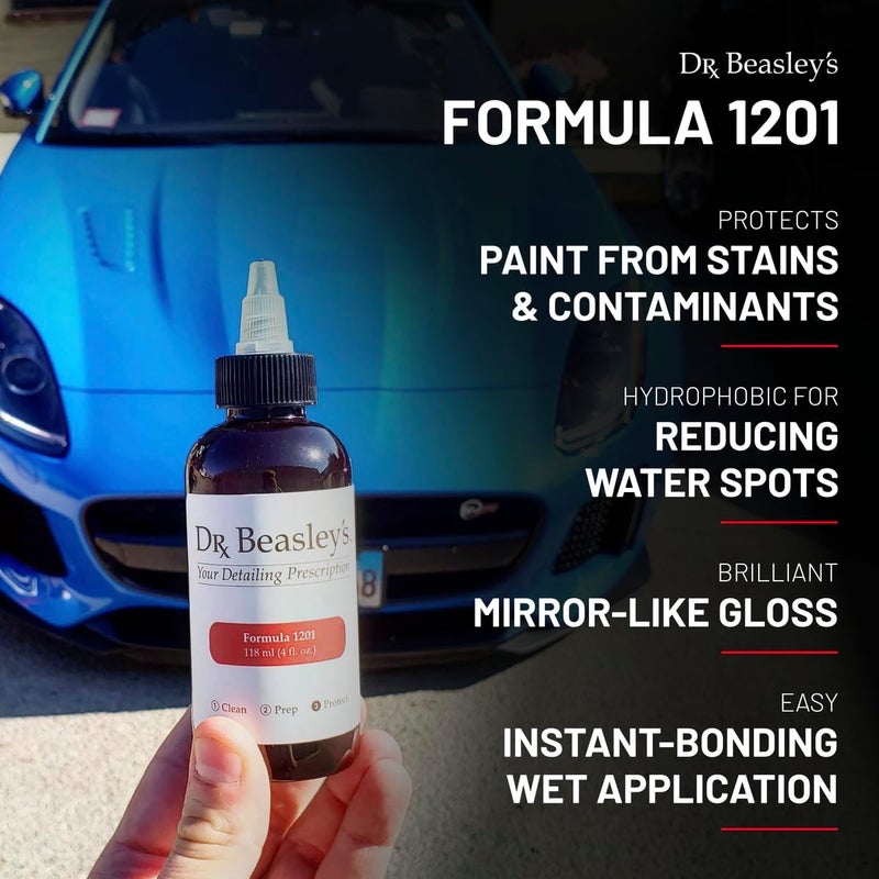 Dr. Beasley's Formula 1201 Coating - 4 oz., Instant Bonding Hydrophobic Car Coating - Image 2