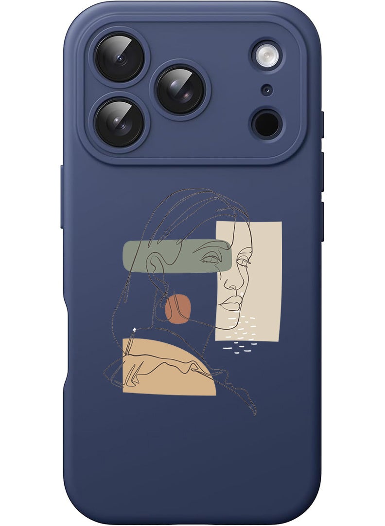 Theodor Protective Slim Fit Case Liquid Silicone Cover with Full Body Protection Anti-Scratch Shockproof Case For Apple iPhone 17 Pro (Blue) Women - Image 1