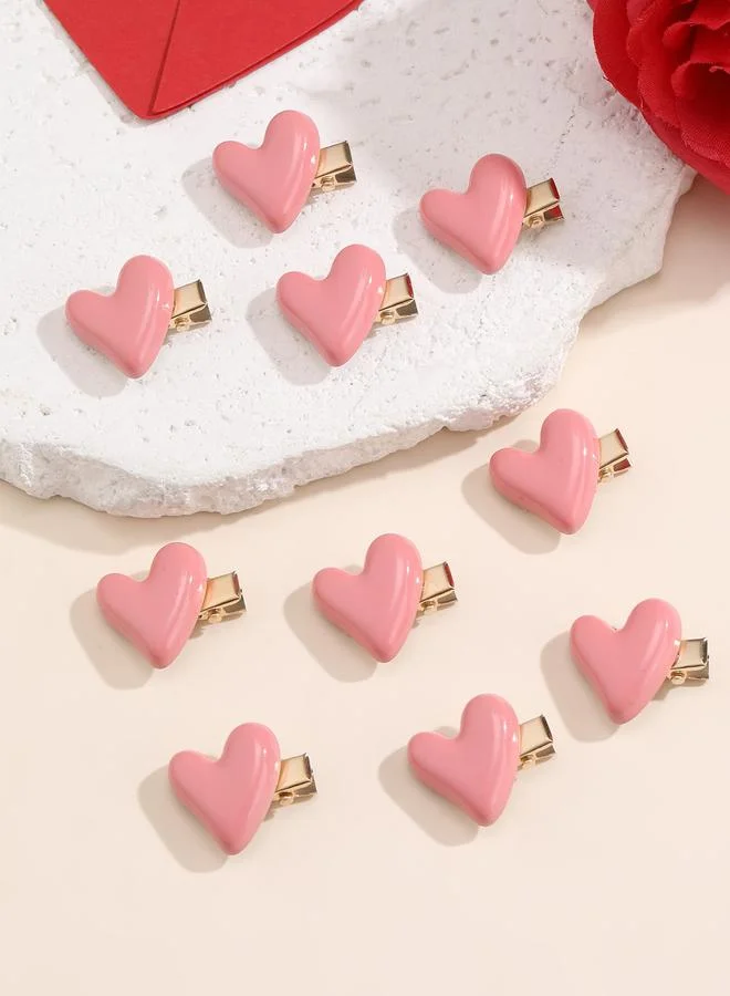 Take Two Pack of 10 - Pink Heart Hair Clips