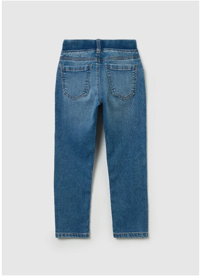 او في اس Denim joggers with drawstring