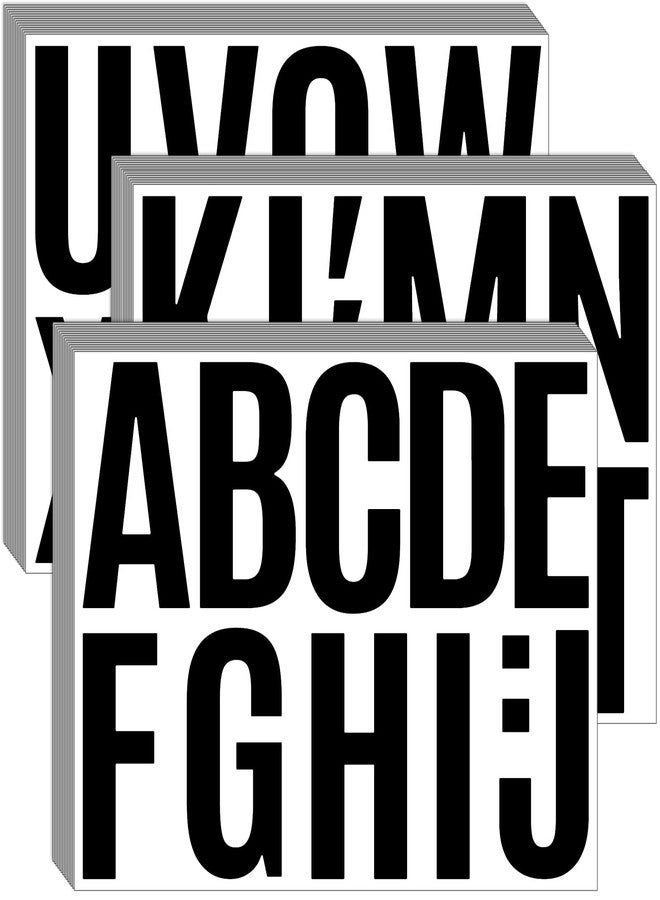 Bemeol 476 Pieces Bulletin Board Letters 4 Inch Large Alphabet Letter Stickers Self Adhesive Stick on Letters for Poster Board School Classroom Home Office Decor(Black) - Image 1