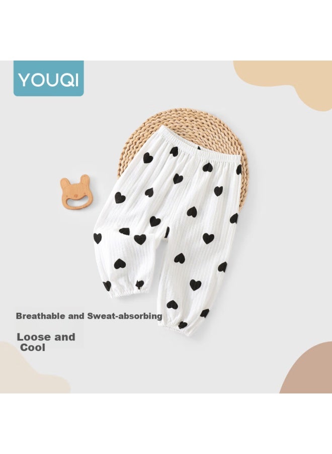Youqi Baby Pants Summer Ultra-thin Mosquito-proof Breathable Sleeping Pants Uni Baby Lantern Pants Casual Long Pants - Image 2
