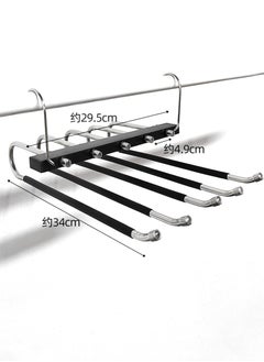 Beirui Multifunctional Pants Rack, Space Saving Closet Clothes Rack 5 Tier Multifunctional Pants Rack, Closet Organizer for Clothes Pants Scarf Tie  - Image 3