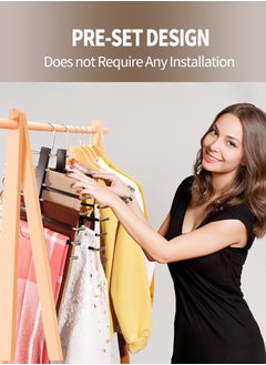 Beirui Multifunctional Pants Rack, Space Saving Closet Clothes Rack 5 Tier Multifunctional Pants Rack, Closet Organizer for Clothes Pants Scarf Tie  - Image 2