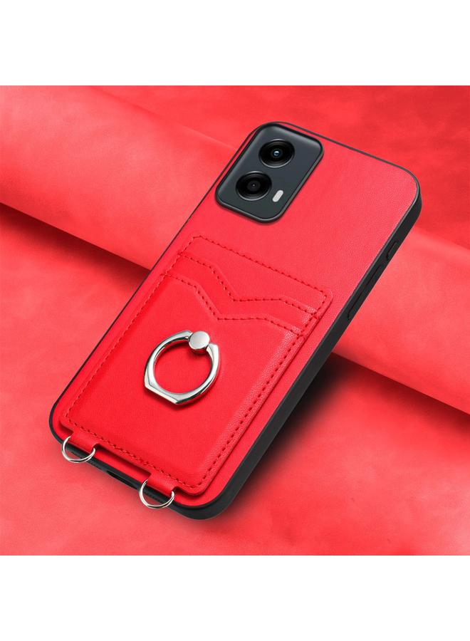 اس-توب جراب لهاتف Motorola Moto G 5G 2024 R20 جراب هاتف مزود بحلقة وحامل للبطاقات - Image 2
