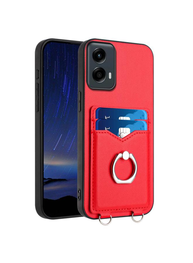 اس-توب جراب لهاتف Motorola Moto G 5G 2024 R20 جراب هاتف مزود بحلقة وحامل للبطاقات - Image 1