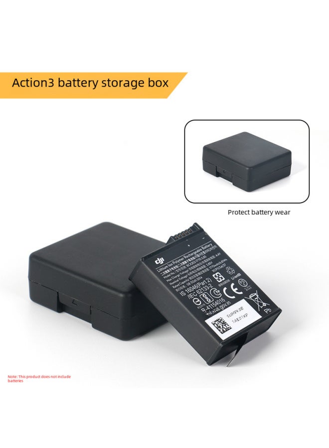 Generic DJI DJI Action3 Accessories HD Tempered Film Dust-proof Scratch-proof Tempered Screen Lens Cover Battery Storage Box-Color:action3 Battery Box - Image 4