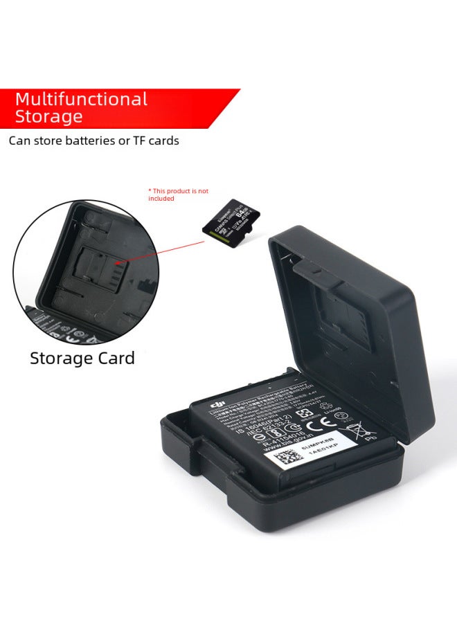 Generic DJI DJI Action3 Accessories HD Tempered Film Dust-proof Scratch-proof Tempered Screen Lens Cover Battery Storage Box-Color:action3 Battery Box - Image 5