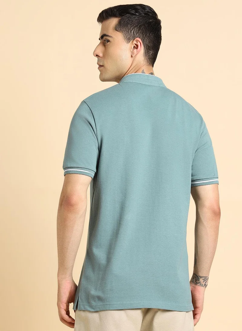 Dennis Lingo Sea Green T-Shirt for Men, Refreshing Casual Look