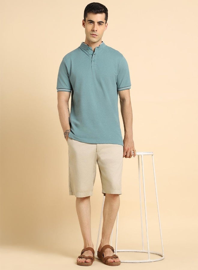 Dennis Lingo Sea Green T-Shirt for Men, Refreshing Casual Look  - Image 1