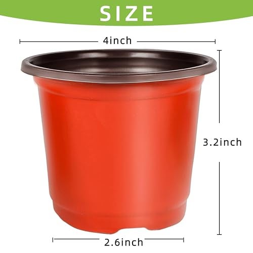 LWWTBS Plant Nursery PotPots 100 Pcs 4 Plastic Small Plants Pots Flower Pots Seed Starting Pots for Plants Indoor Outdoor Seedling pots with 100 Plant Labels - Image 3