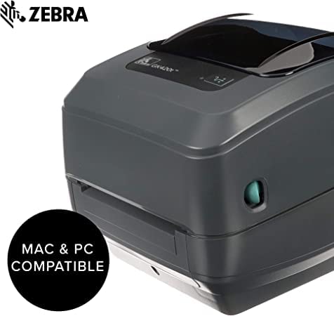 Zebra Technologies زيبرا - طابعة سطح المكتب GK420t لنقل الحرارة للملصقات، الإيصالات، الرموز الشريطية، العلامات، وأساور المعصم - عرض الطباعة 4 بوصة - اتصال USB و Ethernet (مجددة) - Image 2
