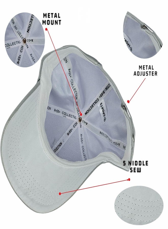 DEDICATED Lightweight Baseball Cap | Adjustable Sun Hat | Unisex Quick-Drying Hat | Sun Protection Cap | Freesize Cotton Sun Hat (Grey) - Image 5