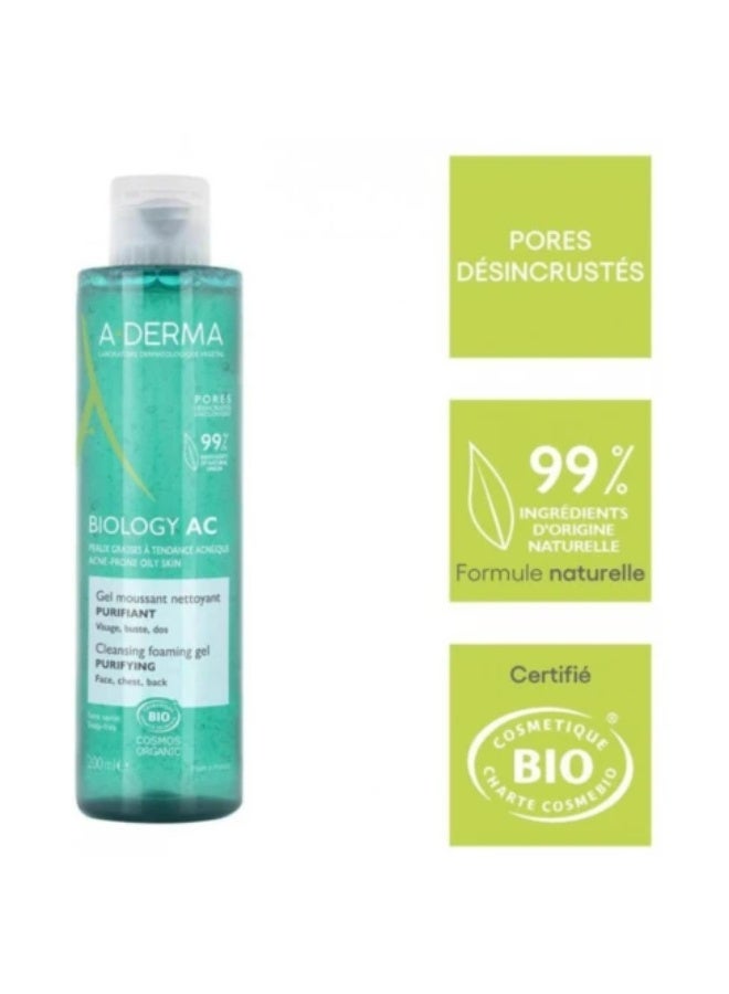 A-Derma Biology AC Purifying Cleansing Gel 200ml - Image 4