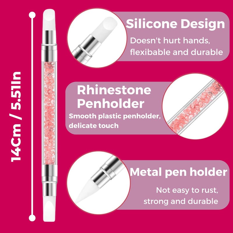 Oytra Nail Art Silicone Pen Shaper Tool Set of 5 Chisel Tip Dual Headed Sculpting Tools for Manicure Clay Wax Soaps Ceramics Designs for Beginners Artists Professionals - Image 4