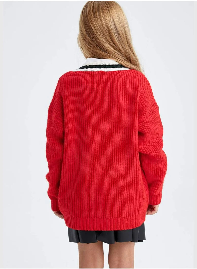 DeFacto Girl Long Sleeve Cardigan