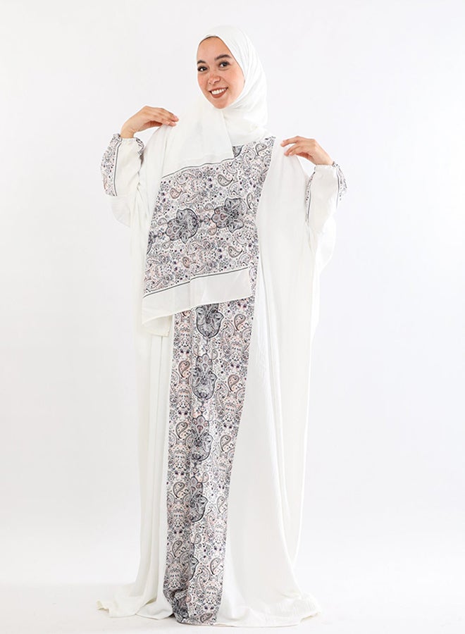 Tie Shop - Turath Isdal - Off White &  Gray For Women