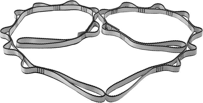 Dasking 23KN (5070 lbs) Heavy Duty Climbing Straps - 2 Pack Adjustable Daisy Chain Webbing for Aerial Yoga, Hammock, Fitness & Rigging - CE/EN566 Certified, Red/Grey - Image 1