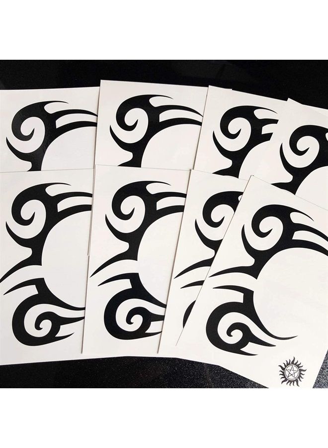 Temporary Face Tattoos, Tribal Face Tattoos Sticker, Fake Men Tattoo for Halloween Costume Accessories and Parties, 9-Sheet