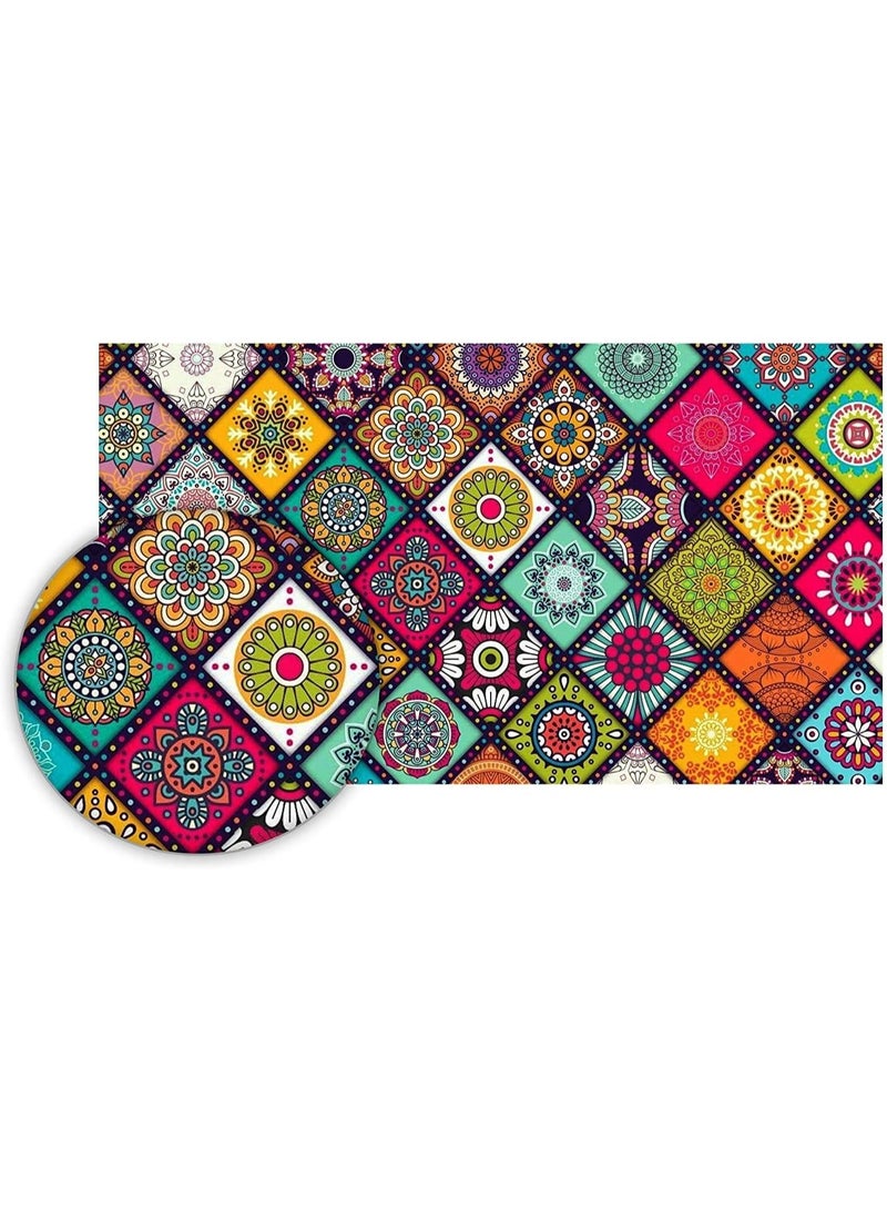 ARS PVC Plastic Printed Rectangular Dining Table Hot Vessels Placemats (45 x 30 cm) - Set of 6 Pieces - Image 3