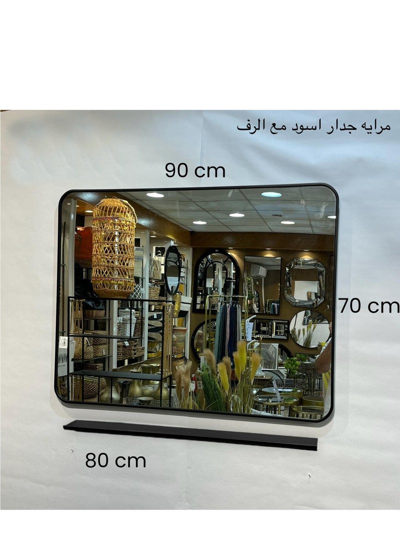 Living - Home Decor Wall Mirror With Shelf 90*70 CM - Image 1