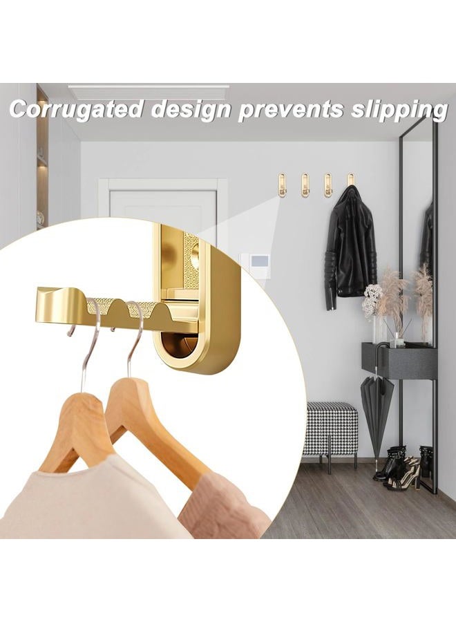 hongliang 2Pcs Gold Folding Wall Hooks Heavy Duty Foldable Coat Hooks for Hanging Towels Clothes Bags Keys Bathroom Bedroom Closet - Image 5