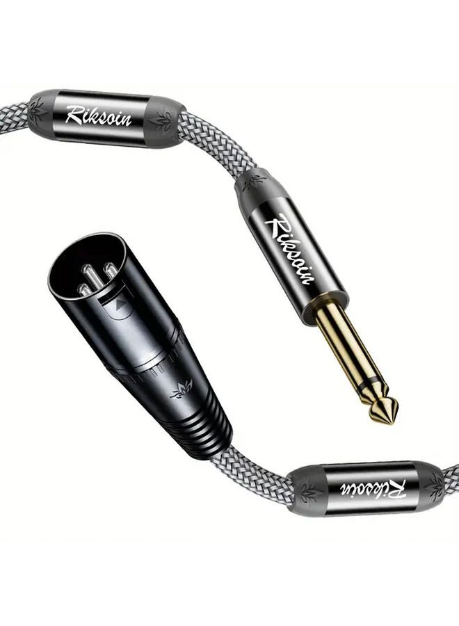 Quarter Inch TS to XLR Male Audio Cable 5m Unbalanced for Microphone Mixer Amplifier - Image 1