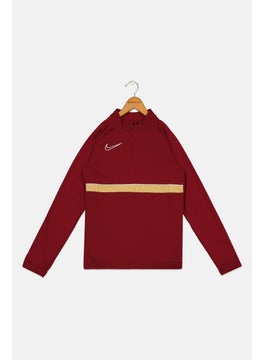 Kids Boy Sportswear Fit Long Sleeve Training T-Shirt, Maroon