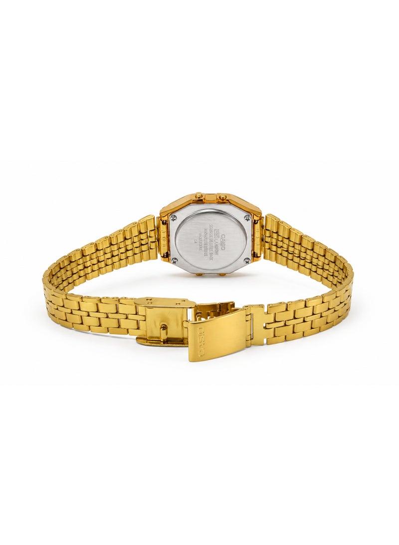 CASIO Women's Gold-Tone Digital Watch – Elegant Vintage Design with Stainless Steel Bracelet - Image 2