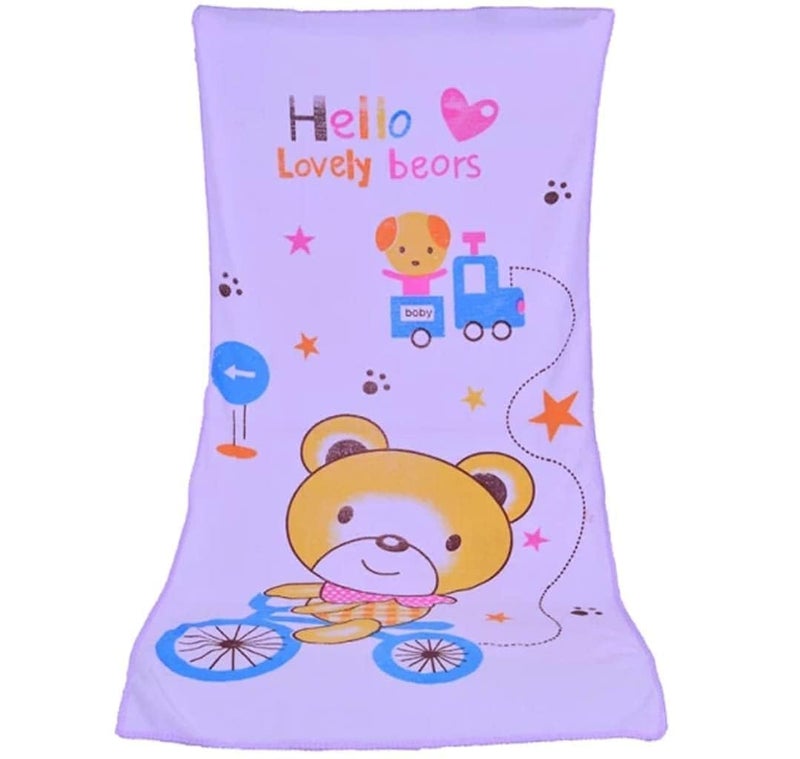 Teddyify Soft Cotton Baby Bath Towel for Infants, New Born Babies and Toddlers (0-12 Months) (Colours and Print as per Availability) (Pack of 2 Towel) - Image 5