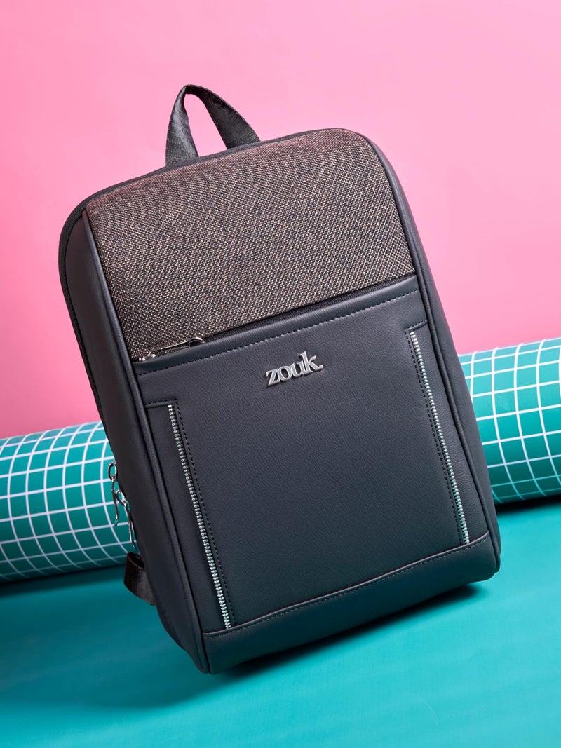 ZOUK Olina Daypack for Women – Convertible Backpack with Laptop u0026 iPad Compartments | Stylish Handcrafted Office u0026 Travel Bag with Water-Resistant Lining u0026 Dual Straps | Bristel - Image 3