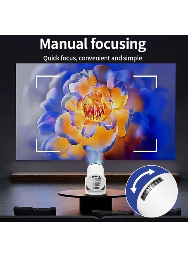 Generic Smart Mini Projector – 1080P Full HD Portable Bluetooth Projector with Auto Keystone Correction & 270° Adjustable Angle, 150" Display for Home Theater  - Image 4