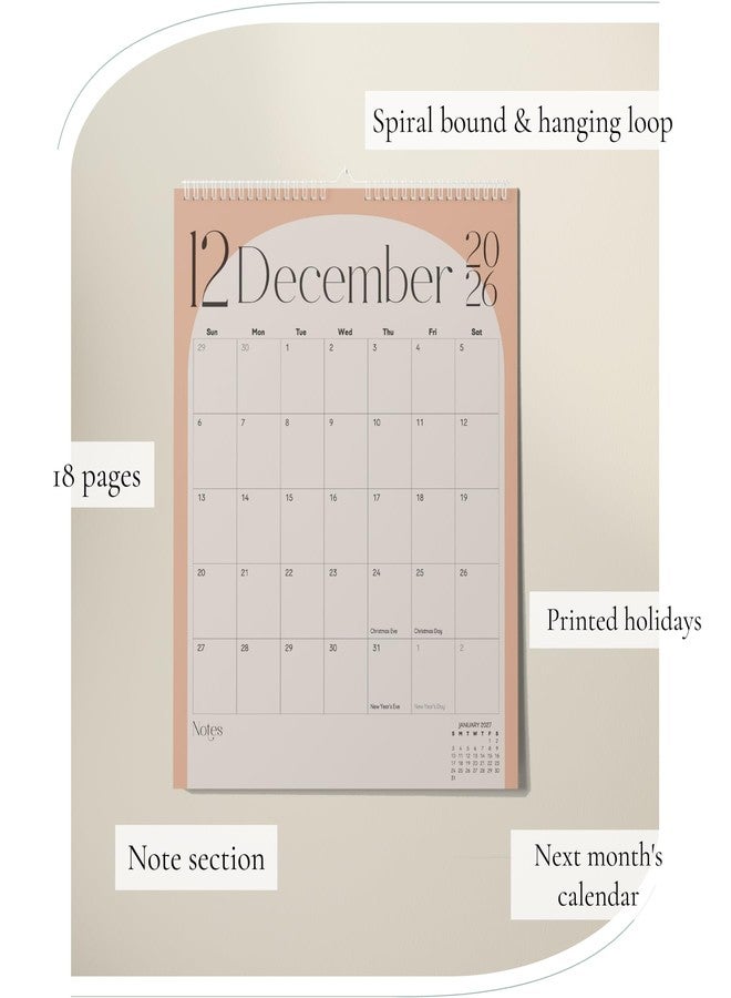 Paper Play Wall Calendar 2024-2025 Greenery Hanging Calendar - Apr 2024 to Sep 2025 | 13.5 x 11 Inches Monthly Calendar for Wall |18 Months Spiral Twin-Wire Binding Wall Calendar Planner| Large Writing Blocks - Image 3