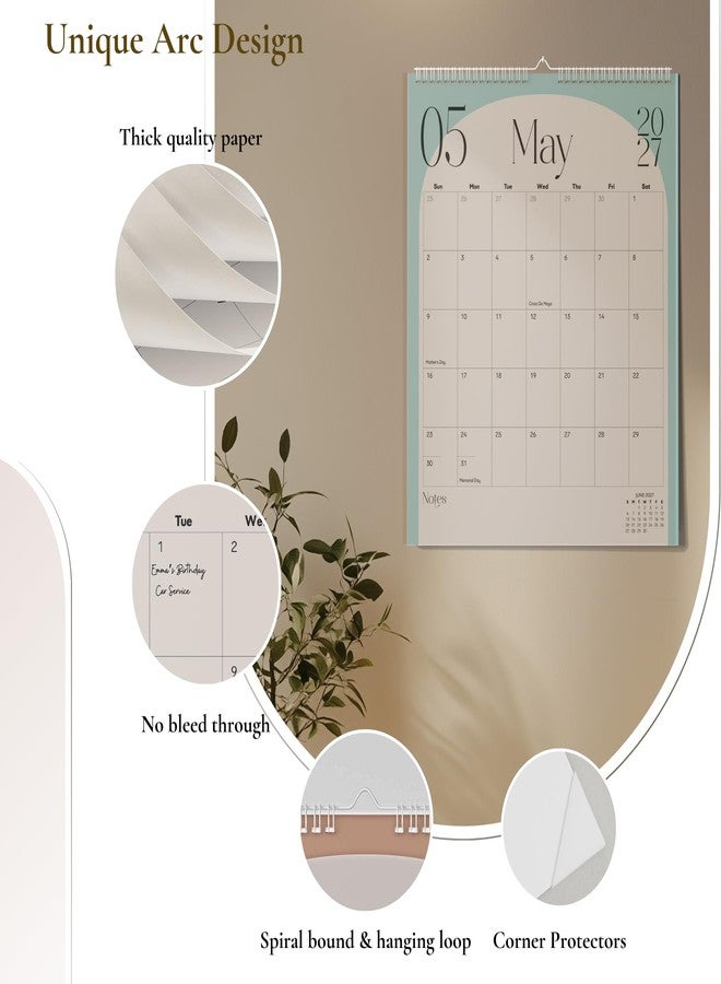 Paper Play Wall Calendar 2024-2025 Greenery Hanging Calendar - Apr 2024 to Sep 2025 | 13.5 x 11 Inches Monthly Calendar for Wall |18 Months Spiral Twin-Wire Binding Wall Calendar Planner| Large Writing Blocks - Image 4
