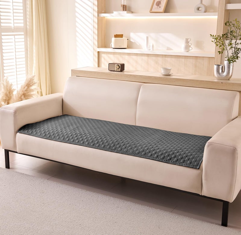 House of Quirk Luxury Waterproof Sofa Cover 1/2/3/4 Seater Anti-Slip Plaid Sofa Cover Washable Sofa Slipcover Furniture Protector from Pets Replacement Protector (Four Seater, Navy, 70x210cm) - Image 1