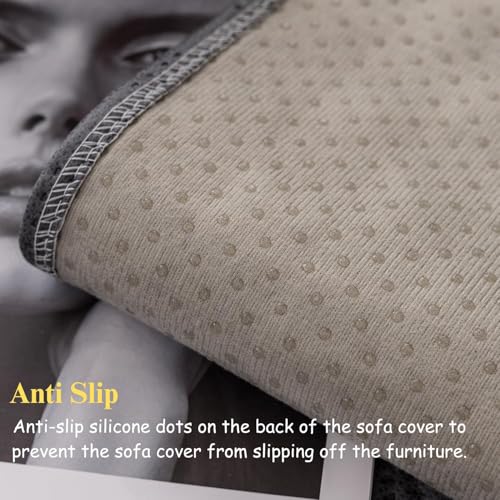 House of Quirk Luxury Waterproof Sofa Cover 1/2/3/4 Seater Anti-Slip Plaid Sofa Cover Washable Sofa Slipcover Furniture Protector from Pets Replacement Protector (Four Seater, Navy, 70x210cm) - Image 5