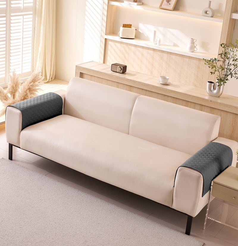 House of Quirk Luxury Waterproof Sofa Cover 1/2/3/4 Seater Anti-Slip Plaid Sofa Cover Washable Sofa Slipcover Furniture Protector from Pets Replacement Protector (Four Seater, Navy, 70x210cm) - Image 2
